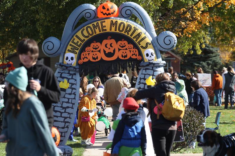 The Plainfield Library welcomes “mortals” at the annual Halloween Spooktacular in downtown Plainfield on Saturday, Oct. 28, 2023.