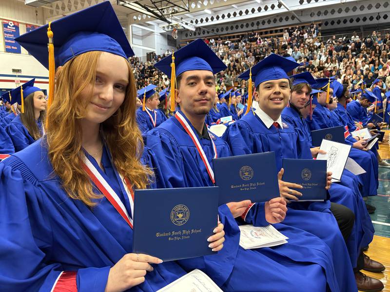 Glenbard South High School held its graduation ceremony on Thursday, May 22, 2025 at the school in Glen Ellyn.