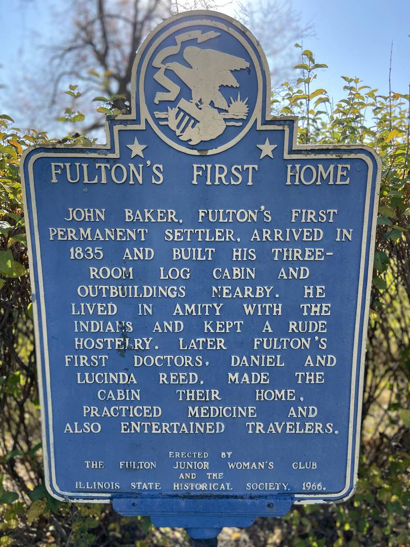 A historical marker commemorates where Fulton’s first home was built in 1835. The site will soon be home to Cattail Village Senior Apartments.