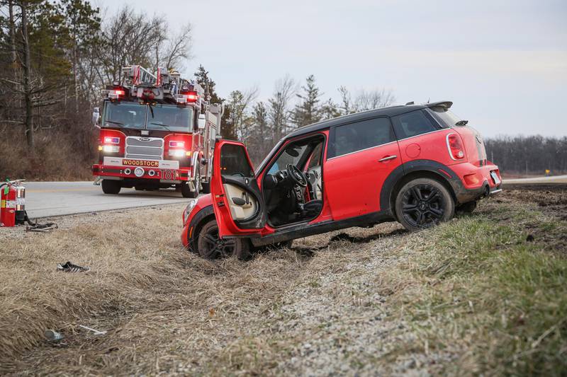 The Woodstock Fire/Rescue District responded Tuesday, March 21, 2023, to the 4900 block of North Route 47 for a reported rollover crash. The male driver was airlifted to Advocate Condell Medical Center in Libertyville with serious, life-threatening injuries