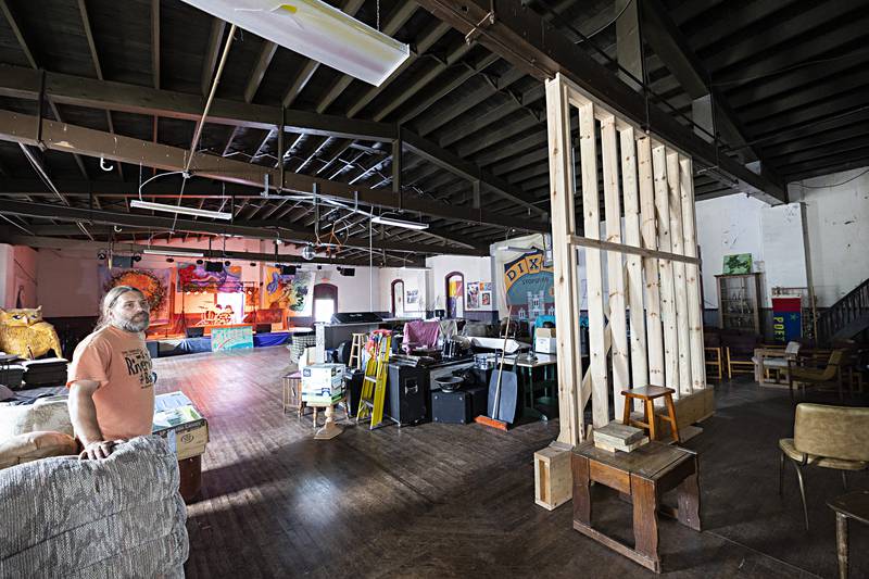 Jay Vonn talks about how the fans and friends of Rosbrook came together to help the music/arts center when it recently faced adversity during a tour of the facility on Friday, June 16, 2023.