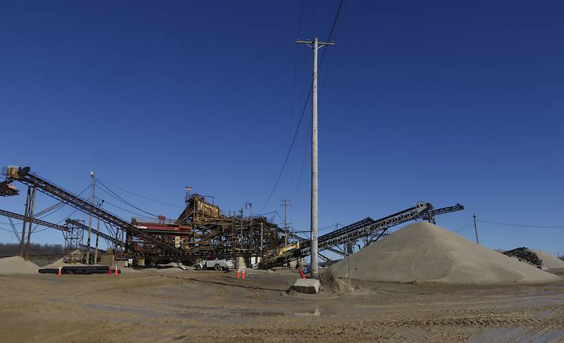The sand-and-gravel processing machine on Friday, Feb. 10, 2023, at Thelen Sand and Gravel, 28955 W. Route 173 in Fox Lake.