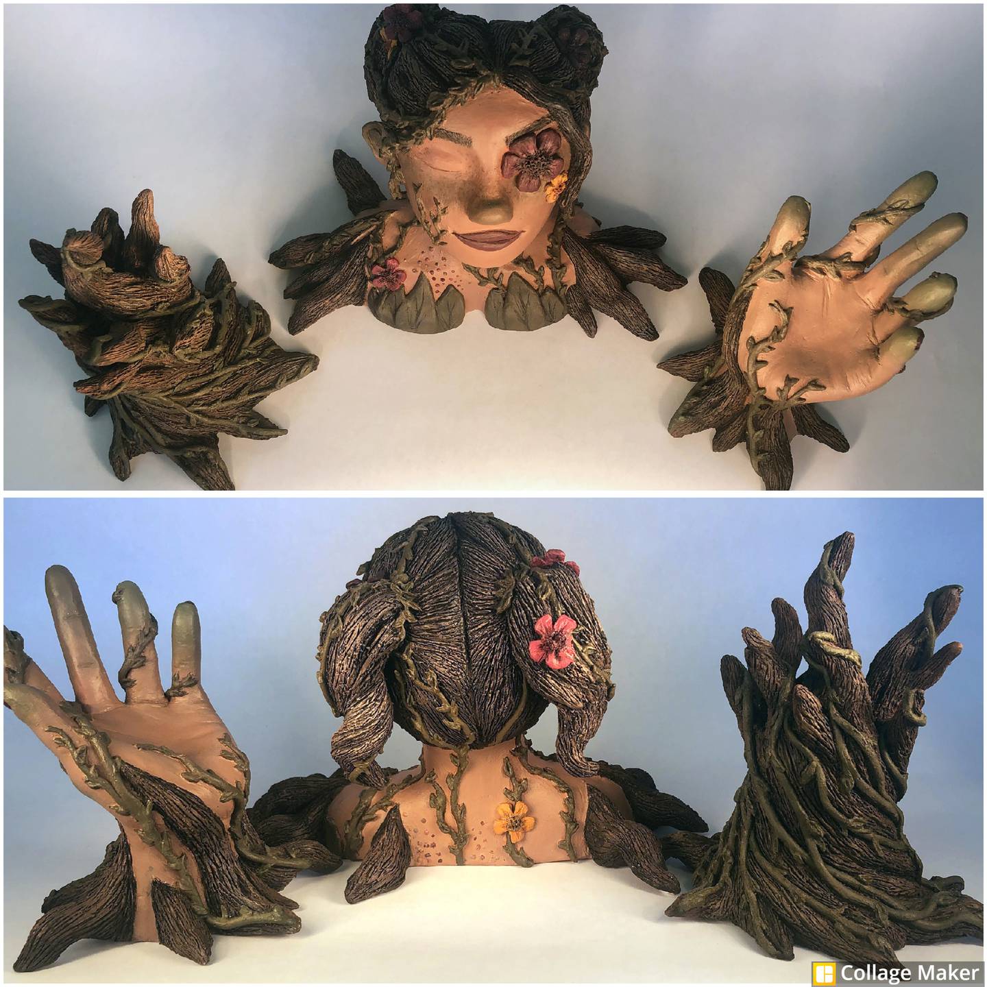 Vivianne Angulo, a senior at Plainfield South High School, earned a gold award from Scholastic Art & Writing Awardsfor her ceramics and glass piece called “Blossoming."