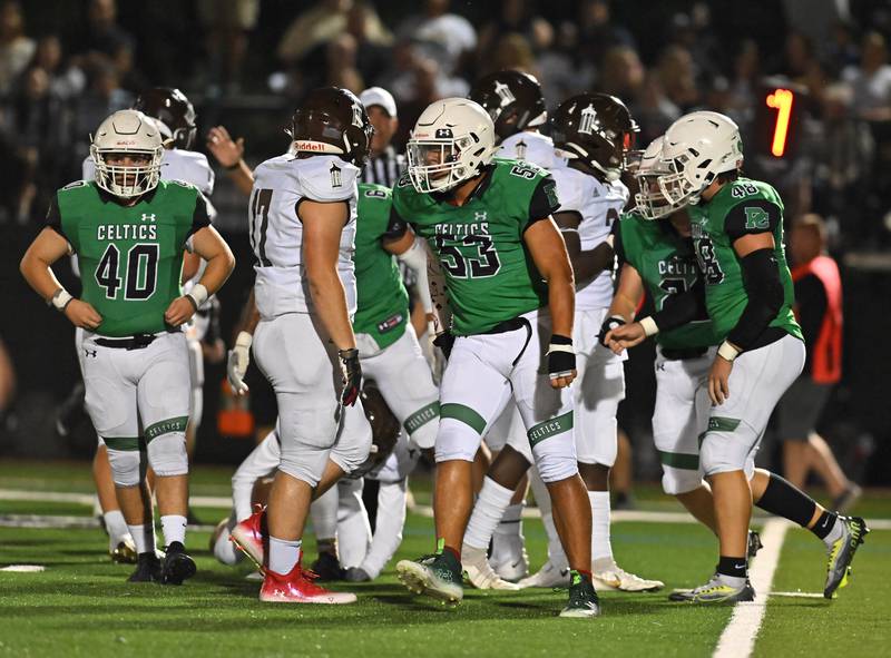 Providence Catholic Byron Olson (53) in action on Friday, Sep 16, 2022, at New Lenox.