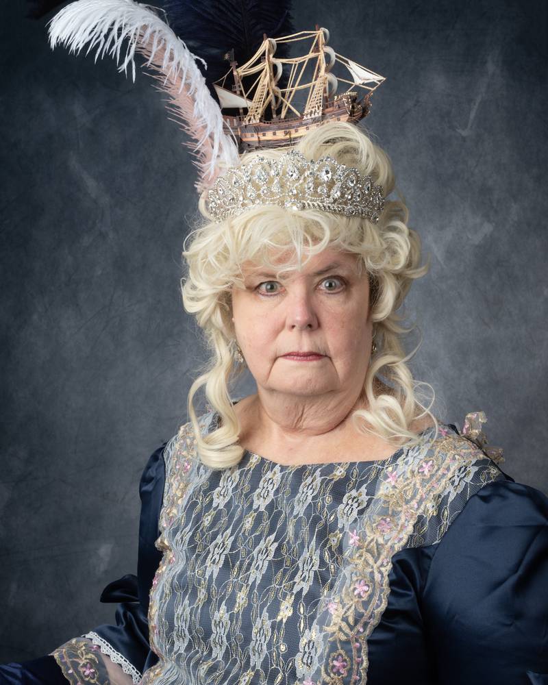 Mary-Carol Riehs as Lady Catherine de Bourgh in GreenMan Theatre’s “Pride & Prejudice & Murder.”
