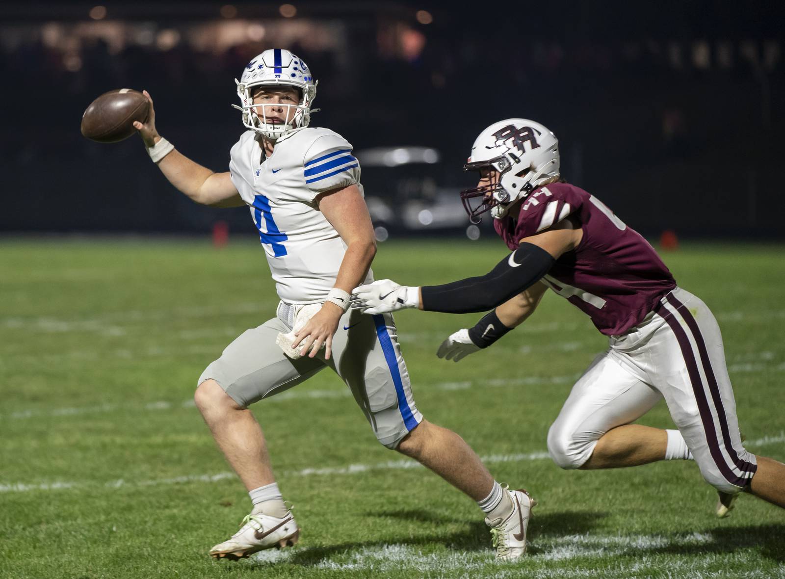 Burlington Central, led by Jackson Alcorn’s 444 passing yards and 6 TDs