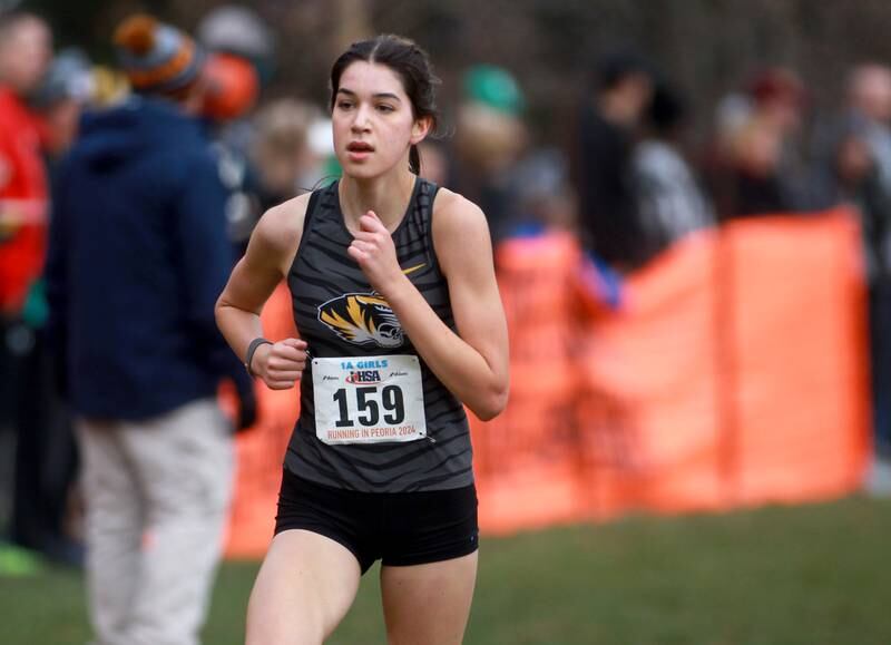 Herscher's Kelly O'Connor competes in the Class 1A State Cross Country Championships on Saturday, Nov. 9, 2024 at Detweiller Park in Peoria.