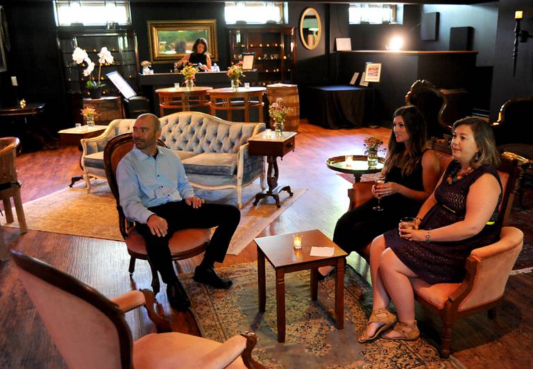 Staff members listen to Barbara Bouboutsis as she rehearses Friday, June 24, 2022, in Lou's in the Dole, 401 Country Club Road in Crystal Lake. The former Listening Room has been remodeled to become a speakeasy called Lou's after Eliza "Lou" Ringling. This is the 100th anniversary of Ringling's founding of the Crystal Lake Country Club. She married the eldest brother of the Ringling brothers of circus fame, Albert.