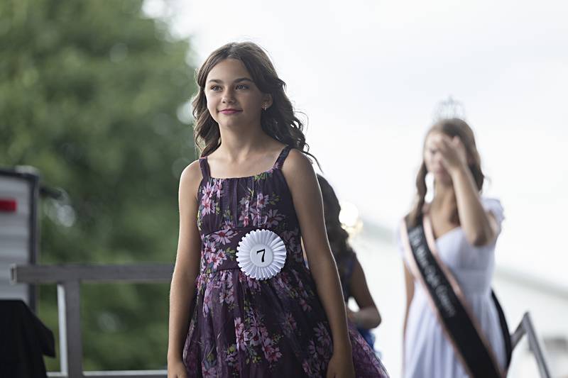Kinzleigh Miller takes the stage Wednesday August 2, 2023 during the Young Miss Ogle County pageant.