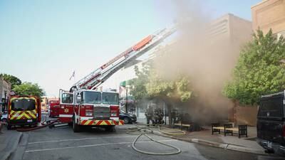 Photos: Fire at paint store in downtown Crystal Lake