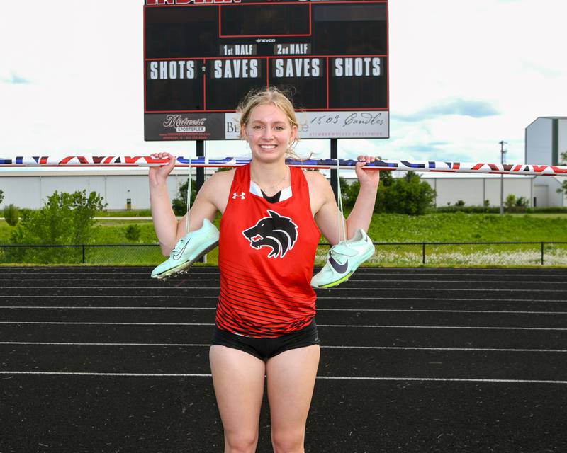 Reagan Gibson, Indian Creek pole vaulter track athlete of the year.