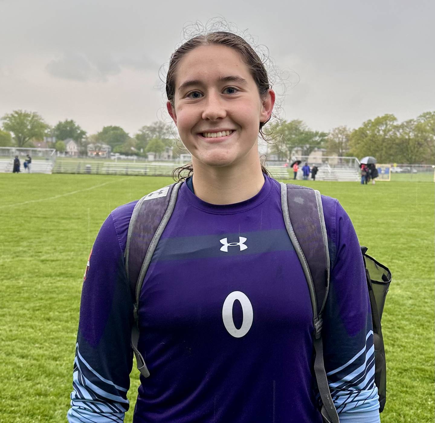 Kyla Baier totaled 10 saves for the Oswego defense during Thursday's girls soccer match against Lyons.