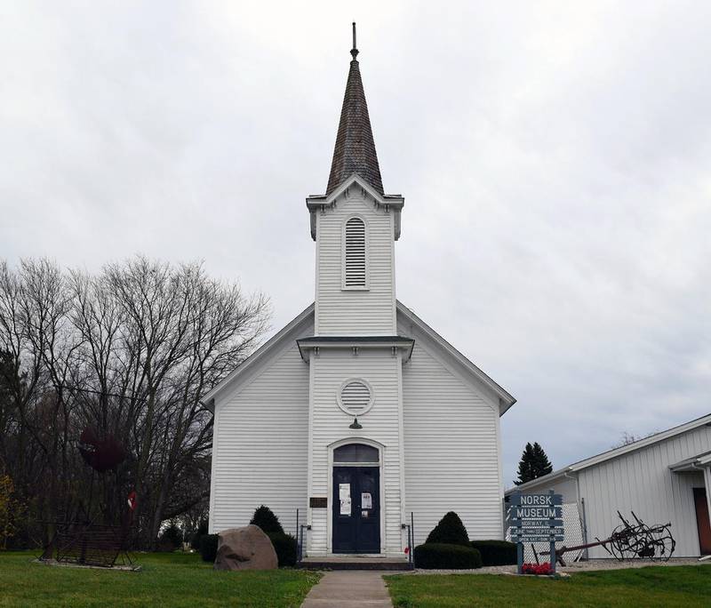 The Norsk Museum, 3656 E. 2631st Road in Sheridan, was originally the Hauge Lutheran Church of Norway, built around 1846.