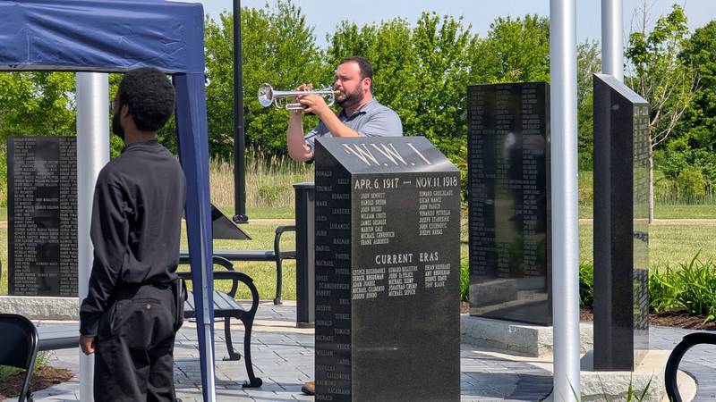 The city of Crest Hill Veterans/Police Memorial Committee held its annual Memorial Day observance on Monday, May 26, 2025, at the Crest Hill Veterans/Police Memorial Garden. Michael Creasey of Joliet, a teacher at Richland School in Crest Hill, played taps, his role in the ceremony for more than 20 years.