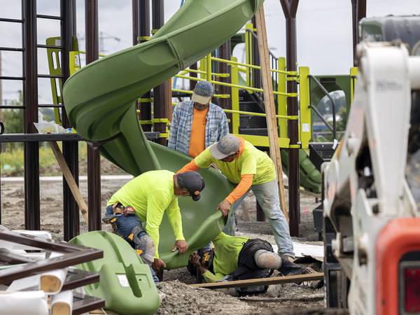 Sterling’s riverfront park, splash pad completion slated for end of July