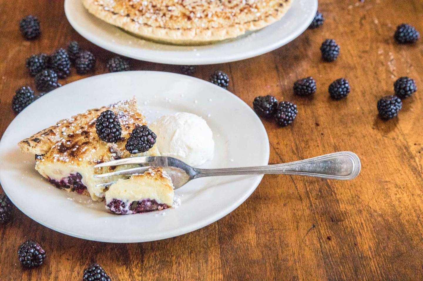Finish your meal at Wildfire in Lincolnshire with their blackberry crème brûlée pie, a new addition this fall.