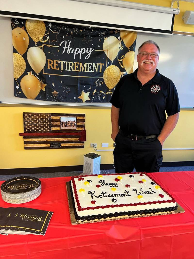 Wes Crain at his retirement party from McHenry County College, Sept. 2, 2022