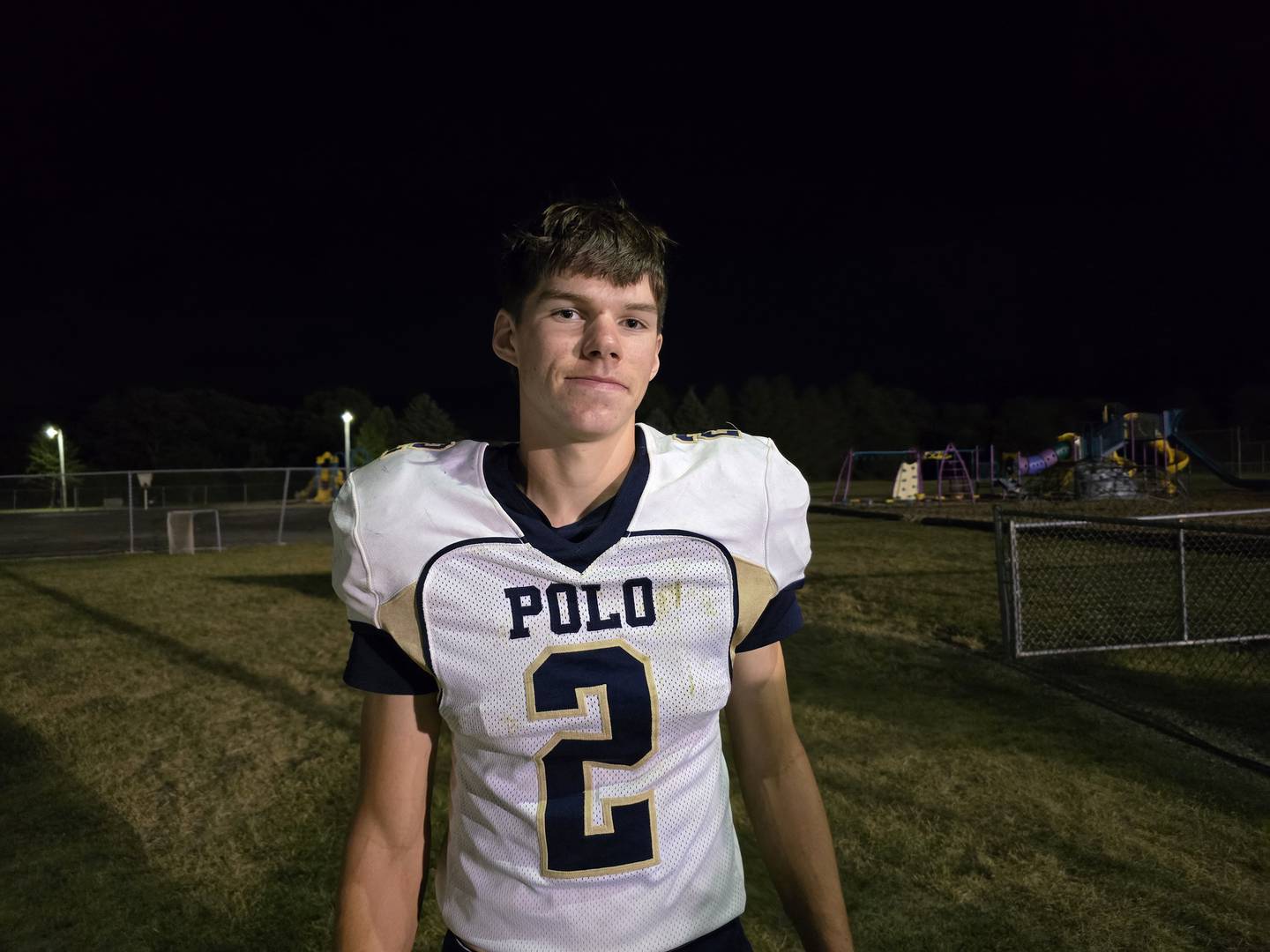Polo quarterback/linebacker JT Stephenson