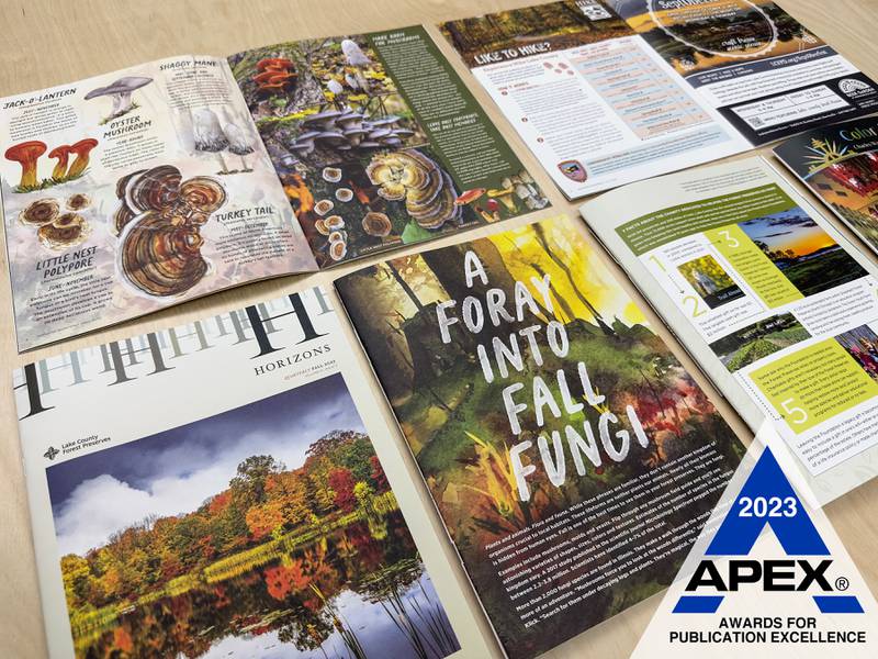 The communications and design division of the Lake County Forest Preserves earned two national awards relating to Horizons, a free quarterly magazine that features articles and news about conservation, wildlife, trails, recreation, nature and history education.