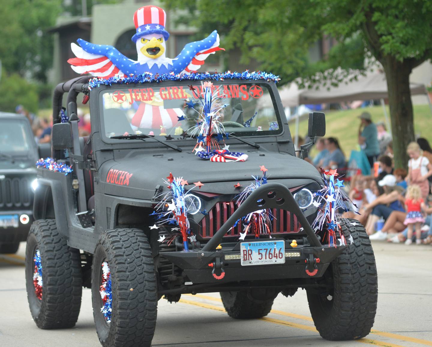 The Jeep Girls Outlaw won the "Just Because the Judges Lived Them" award at the 2023 Petunia Festival parade, held July 2.
