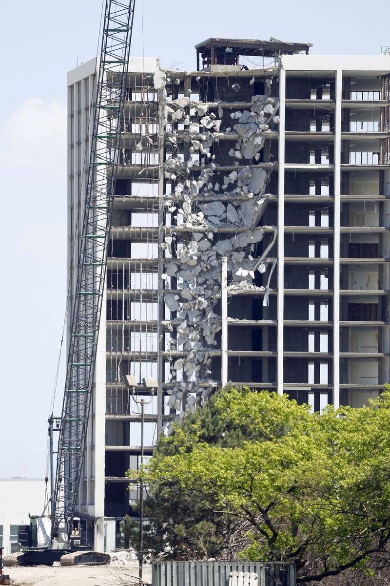 Demolition work started Friday, May 17, 2024 on the northwest corner to bring down the last of the remaining structures at the shuttered Pheasant Run Resort in St. Charles. The resort, which opened in 1963, was a popular destination for business and leisure travelers. It expanded through the 1970s and 1980s but ultimately closed in March 2020.