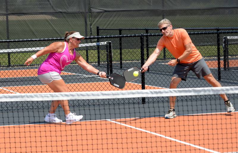 Krissy and Steve Speece of Winnebago took third place at ByronFest's inaugural pickleball tournament on Saturday, July 13, 2024 in Byron.
