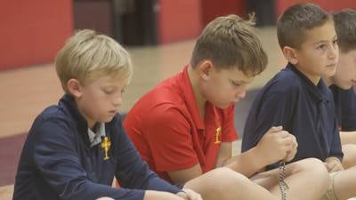Photos: Academy of St. Carlo Acutis Oglesby campus unite in One Million Children Praying the Rosary