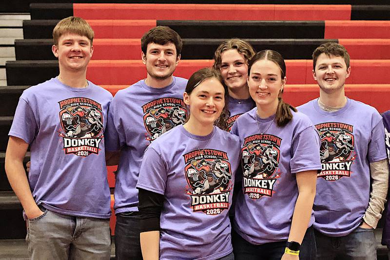 The Back in the Saddle team was made up of Prophetstown High School alumni Owen Farral (left), Brady Abel, Gracelyn Abel, Chloe Slock, Gabi Abel, and Jaiden Zais.