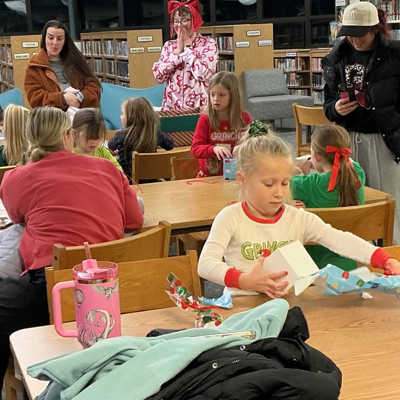 Last week, young Julia Hull District Library patrons enjoyed a special holiday storytime featuring Dr. Seuss’ “How the Grinch Stole Christmas!” and grinchy snacks, games and crafts.