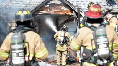 Photos: Firefighters respond to house fire in rural Oregon