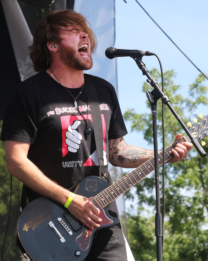 James Pickering, of Wauconda, on guitar, sings with the band, Glory Days, a pop/punk/alternative band during Wauconda Fest in Wauconda.  (6/26/22)
