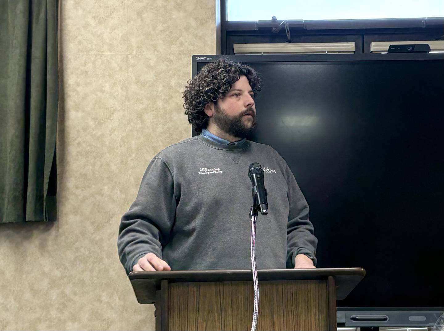 Planning & Zoning Administrator Michael Zearing addresses the Princeton City Council Monday, March 16, during a public hearing on the newly approved Business Development District.