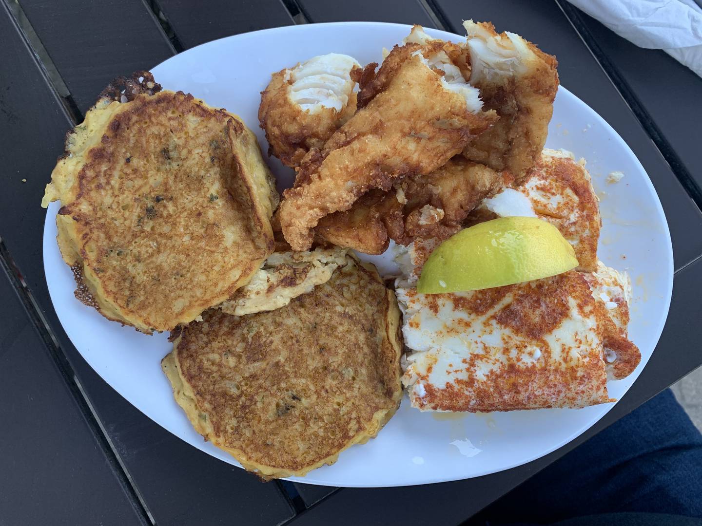 The Fish Fry at the Rusty Nail Saloon in Ringwood offers a choice of baked or beer battered haddock.