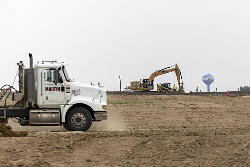 Construction continues Tuesday, June 6, 2023 at the Gateway project site on south Galena Avenue in Dixon. Utility infrastructure work is nearly complete for the project.