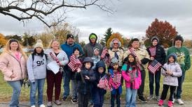 Rochelle DAR, Scout Troops place flags on veterans’ graves to prepare for Wreaths Across America