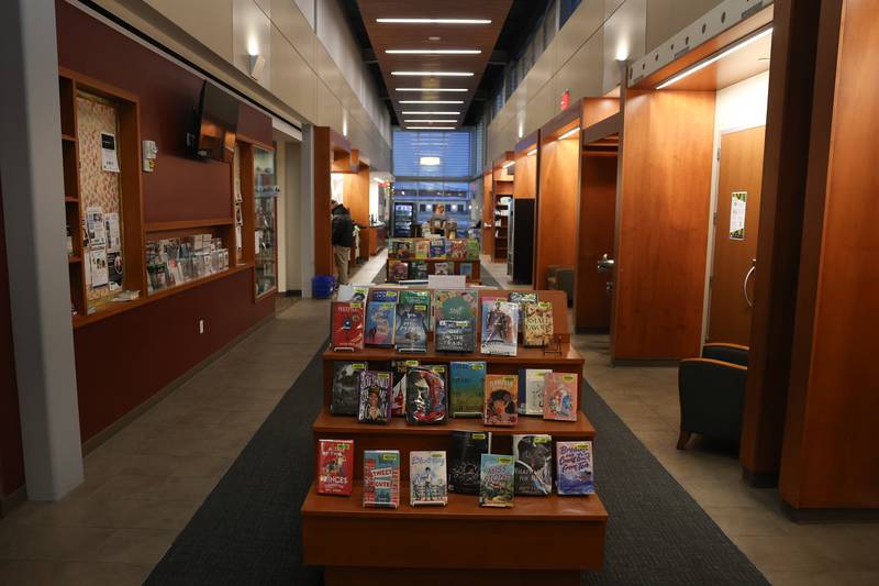 Visitors are greeted by a wide selection of books at White Oak Library District in Crest Hill on Thursday, Jan 23, 2025.