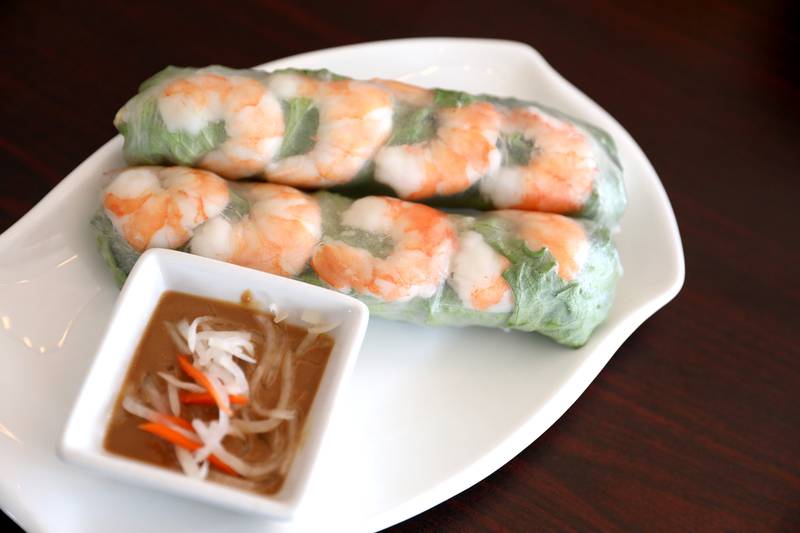 Spring rolls with peanut dipping sauce at Pho Ly Vietnamese Cuisine, located at 305 W. Main Street in St. Charles.