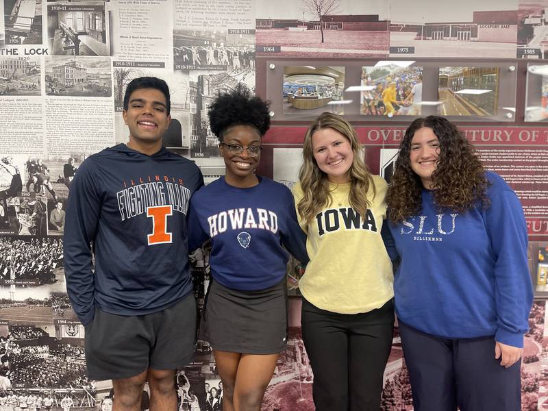 2023-2024 Student Board of Education members Akash Patel, Chelsea Osei, Victoria DalPonte, and McKenna Orrico attended their last board meeting on June 17.