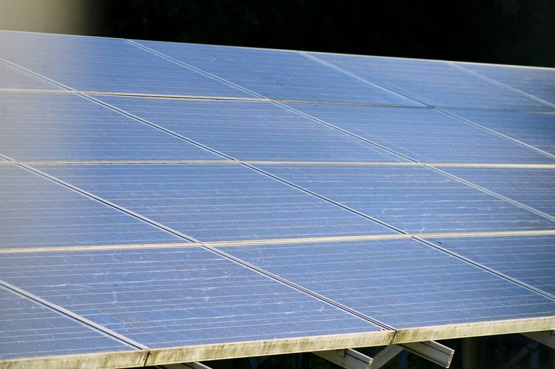 A view of the solar panels at Reagan Middle School in Dixon. An energy consortium is proposing to install solar arrays at all the district schools in exchange for joining its power purchasing partnership.