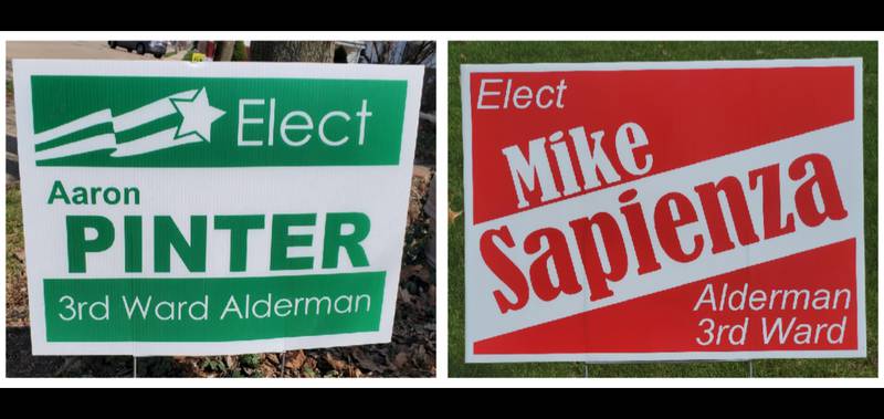 In the third ward voters will decide between Incumbent Mike Sapienza and Challenger Aaron Pinter during April 6th's election.