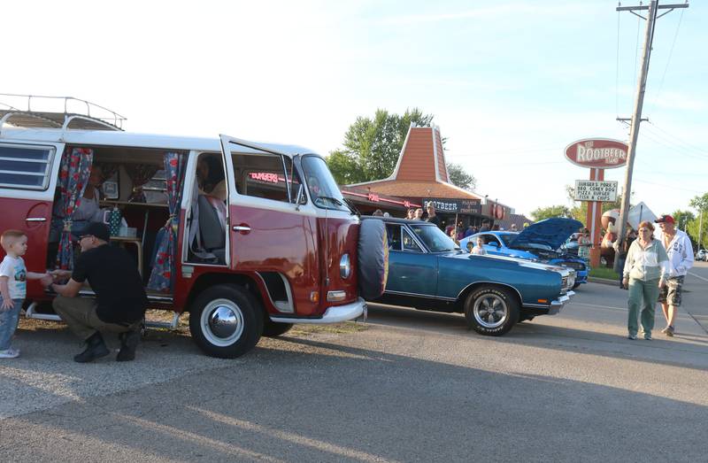 Families gather for the Kick off Cruise on Saturday, April 25, 2026 at Root Beer Stand in Oglesby. Donations from the cruise helped fund the Kids Hot Rod Camp held June 15-19 at "The Rock" Walnut Community Bible Church in Walnut. The camp is open to kids ages 12-17.
