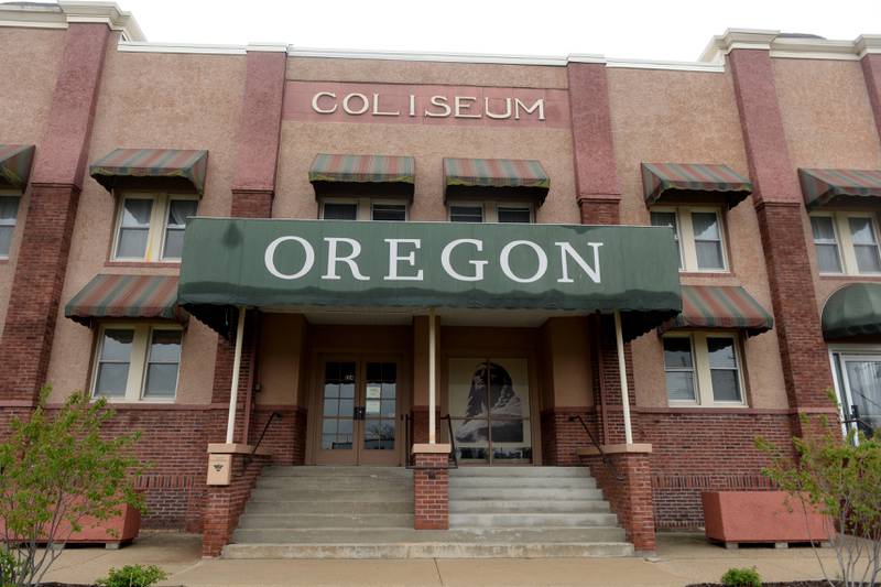 The Coliseum Museum of Art, Antiques, and Americana (CMAAA) is located on the southwest corner of Franklin Street and N. Fourth Street (Illinois 2) in downtown Oregon.