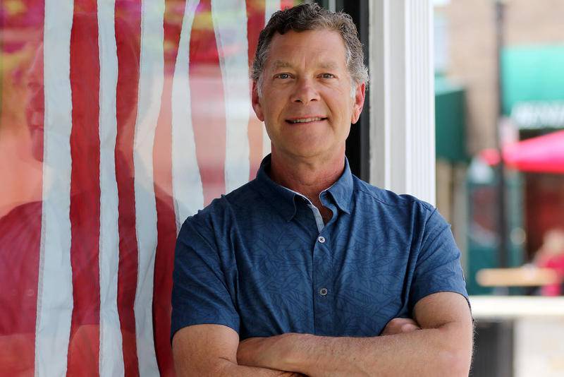 Mike Buehler poses for a portrait on Wednesday in downtown Crystal Lake. Buehler will be running as a Republican candidate against Democrat incumbent Jack Franks for McHenry County Board chairman.