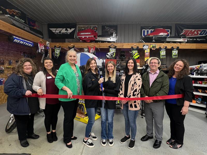 The Grundy County Chamber of Commerce & Industry celebrated Surface Ride Shop’s two-year anniversary with a ribbon cutting April 24 with the Surface team and Mayor Terry Kernc.