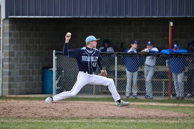 Bureau Valley reliever Adam Johnson delivers in Tuesday's game vs. Newman.