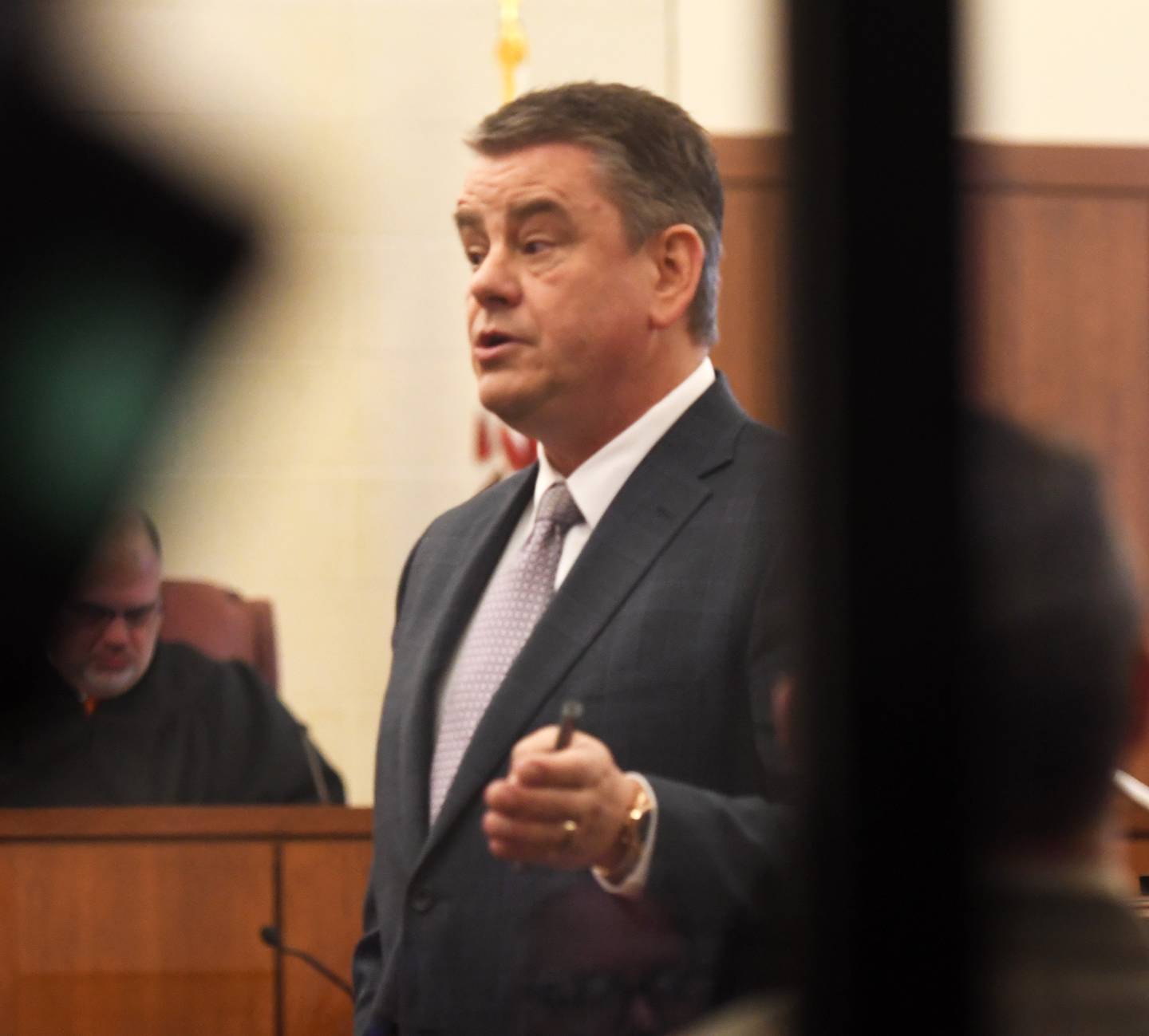 Defense attorney Christopher DeRango spent 2 hours and 21 minutes to make his closing argument to jurors during the muder-arson trial of Duane "DC" Meyer on Monday, Jan. 26, 2026 at the Ogle County Judicial Center in Oregon.