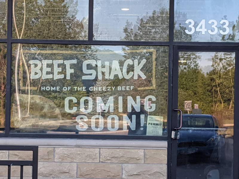 Beef Shack – known for its Cheezy Beef on garlic bread, fresh-cut fries and other items – is expected to open a new restaurant in Oswego in the coming weeks.