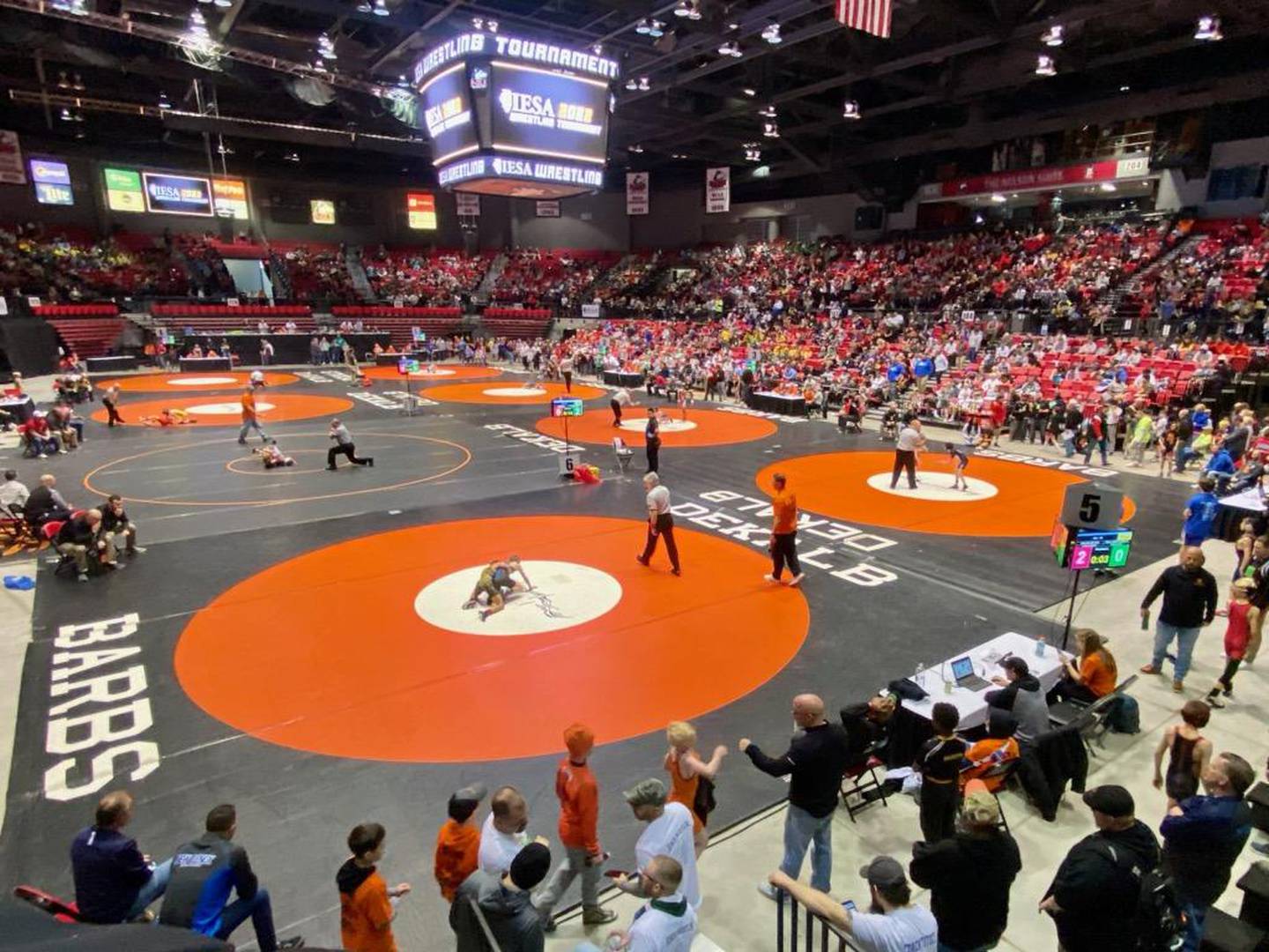 Northern Illinois University’s Convocation Center will host the 2023 Illinois Elementary School Association (IESA) State Wrestling Finals Friday through Saturday. (Photo provided by DeKalb County Convention and Visitor's Bureau)