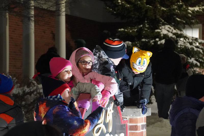 Kids play at City Hall during Rochelle's annual Old Fashioned Christmas Walk on Friday, Dec. 5, 2025.