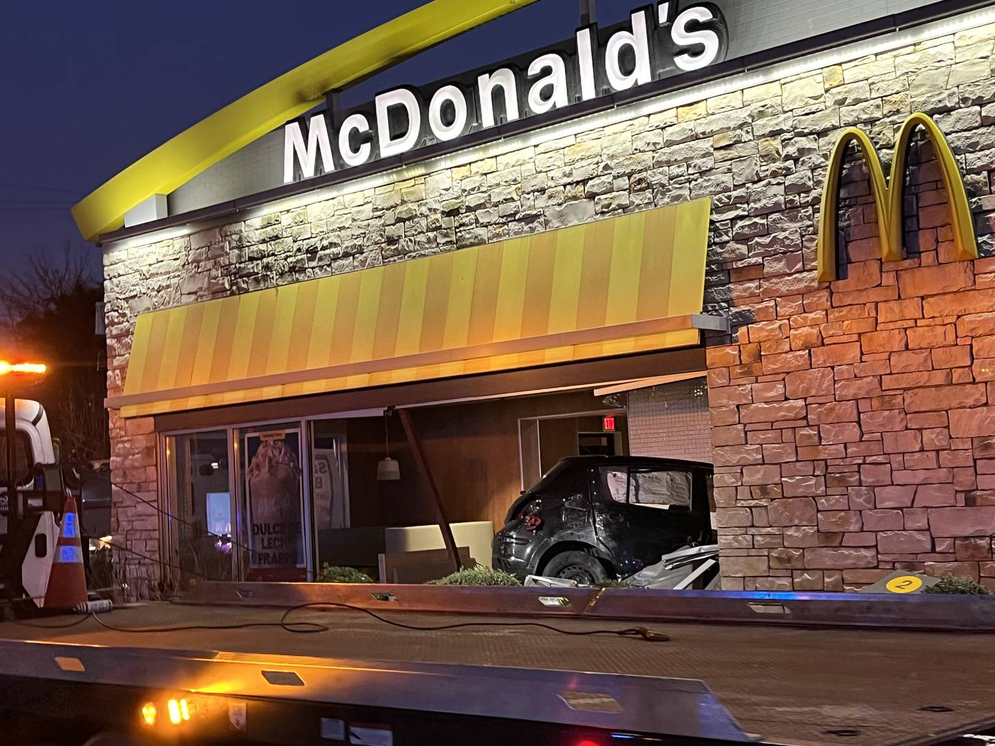 A Shorewood woman was cited after the car she was driving crashed into the McDonald's restaurant at 4280 W. Jefferson St. in Joliet Tuesday, Jan. 7, 2024.